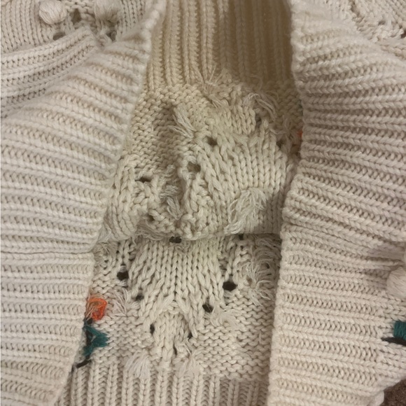 Zara Crochet Knit with Floral Appliqués Sweater - Picture 8 of 8